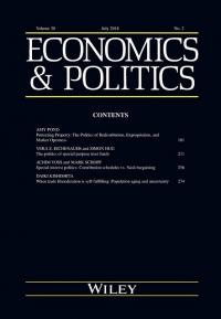 E&P cover Economics and Politics cover